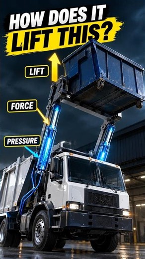 How Does a Garbage Truck Lift a Heavy Dumpster?