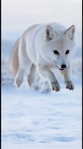 The Perfect Plunge: Arctic Fox Mousing Hunt