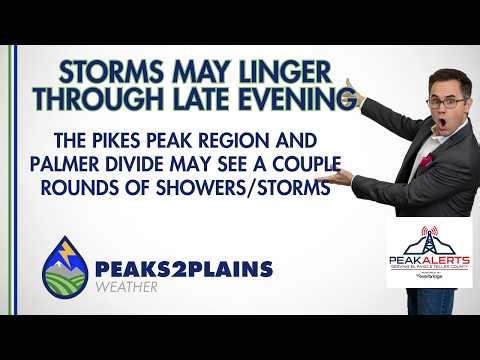 Several rounds of showers/storms are possible over the Pikes Peak Region and Palmer Divide Monday.