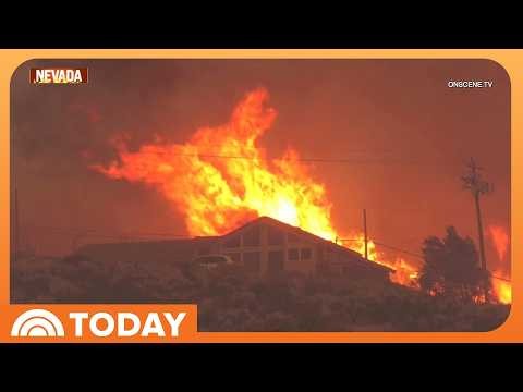 Crews Battle Nevada Fire; Millions Across US Under Heat Alerts