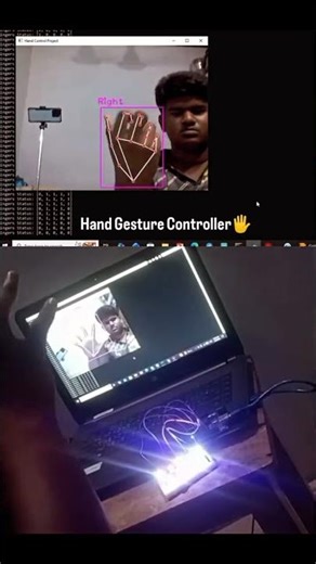 Control LED with Hand Gestures! ✋⚡️ #Python #Arduino