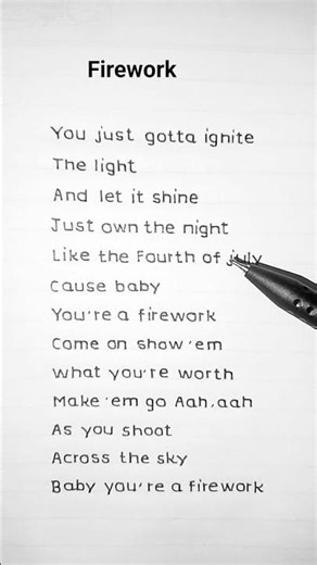 Katy Perry - Firework 😍 (Lyrics)