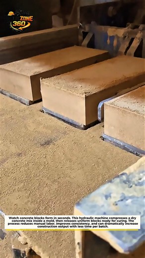 This Machine Makes Blocks #Shorts #Construction #OddlySatisfying