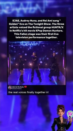 bringing the animated group to life on fallon 😭 #ejae