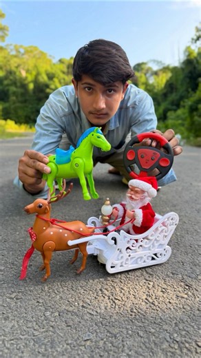 Rc Huru Gura Vs Remote Wla Santa Claus Sleigh Unboxing