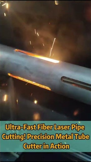 Ultra-Fast Fiber Laser Pipe Cutting! Precision Metal Tube Cutter in Action