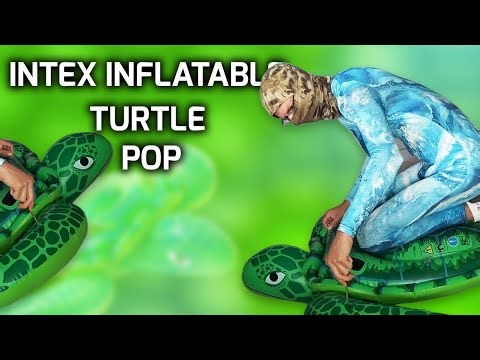 Pop inflatable - Popping the Mighty Intex Turtle 🐢💨 Massive Pool Float!