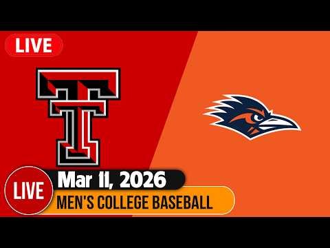 UTSA vs Texas Tech LIVE 03/11/2026 | Men's College Baseball