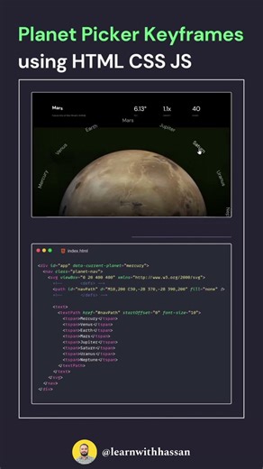 Solar Planet Explorer Animation using HTML CSS JS | Solar System Animation with HTML CSS | CodeMinds