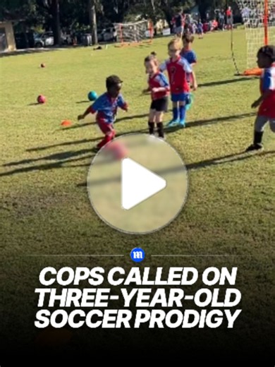 The furious father of a three-year-old soccer prodigy has claimed his son was kicked out of a Florida youth league after an official called the police - all because he was too good. In a remarkable video shared widely on social media, the father of toddler Nevada - who boasts over 400,000 followers on TikTok - alleges that rival parents complained because he wasn't passing to his teammates during a recent match. Filming the scene as cops arrived the man can be heard saying: 'They called the poli