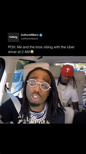 Culture n Bars on Instagram: "Paying him extra for the aux😭 🎥: @latelateshow #migos #rap #memes"