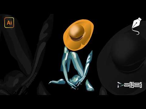 How to Create a Stylish Woman in a Large Hat Vector Portrait in Adobe Illustrator