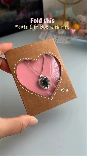 Fold this cute gift box with me💖✨#shorts #art #diy #craft #youtubeshorts