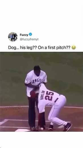 he got injured on the first pitch?! 😲