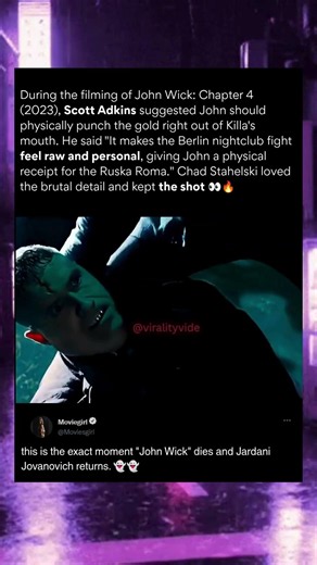 When filming John Wick (2023), Scott Adkins wanted this…