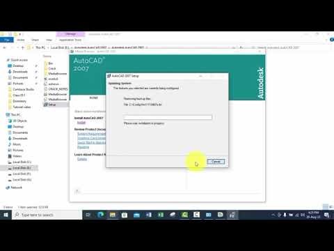 How to install autocad 2007 step by step installation 