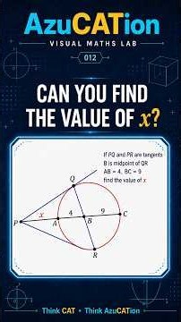 Can You Solve This Circle & Tangent #Geometry Question? 🔥 | #Azucation #Maths Lab | #CAT2026 #Quant