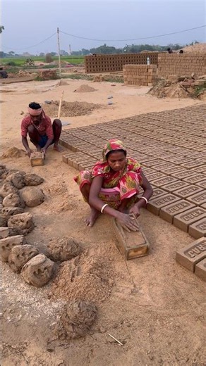 🧱 Inside a Village Brick Factory | Handmade Brick Making Process 😮#brickmaking