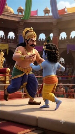 Bal Krishna defeats Kamsa #balkrishna #krishnaleela #littlekanhaworld