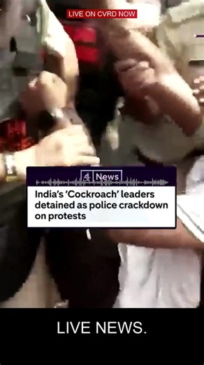 India Detains 'Cockroach' Movement Leaders Ahead of Election Protest #shorts