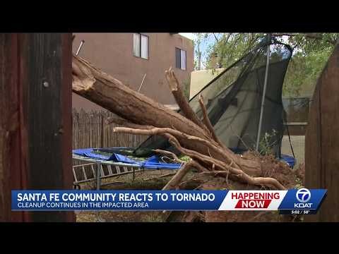 Santa Fe residents cleanup after tornado hits