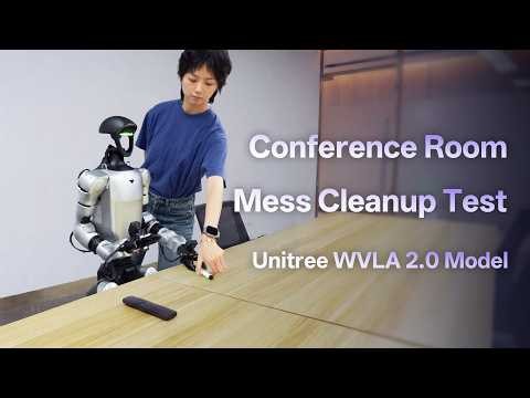 Conference Room Mess Cleanup Test: Unitree WVLA 2.0 Model🎉