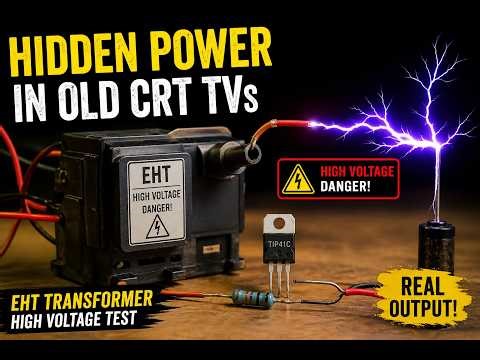 Power Hidden in Old CRT TVs | EHT Transformer High Voltage Test