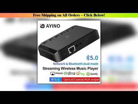 AYINO WR320 WIFI Bluetooth Wireless Audio Receiver for Airplay Spotify DLNA NAS Multiroom Sound