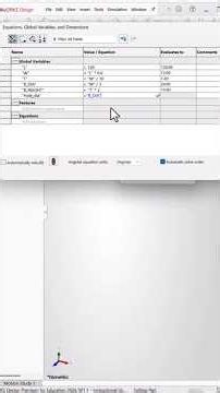 Equation-Based Modeling Using Global Variables in SolidWorks #shortsfeed #shorts #viral