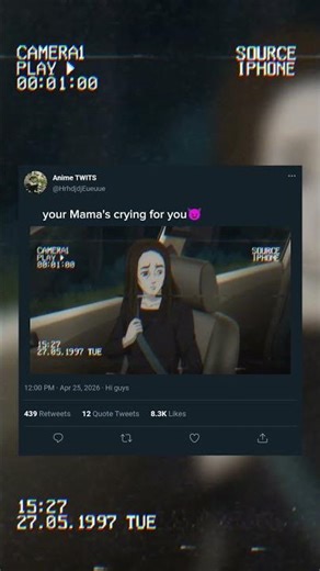 #anime #scary your Mama's crying for you 😈