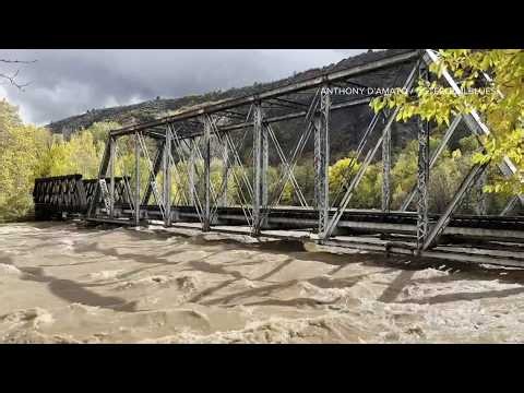 Animas River flooding in SW Colorado temporarily closes railroad