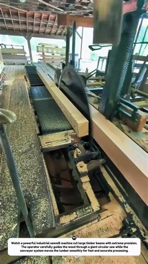 Powerful Sawmill Machine Turning Logs into Perfect Lumber