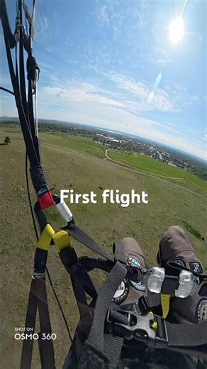 First flight. New parachute. Parachute landing. #skydiving #newparachute #shorts
