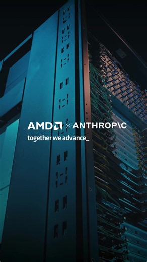 We are excited to announce that AMD and Anthropic are expanding our strategic partnership to accelerate the development and deployment of next-gen AI infrastructure. More on the news from #AdvancingAI at the link in our bio.
