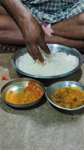 Tomato Curry Catfish Curry with hot rice |#villagefood #villagelife #
