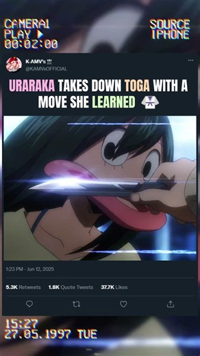 URARAKA TAKES DOWN TOGA WITH A MOVE SHE LEARNED 🥋 | #anime #animeedit #myheroacademia
