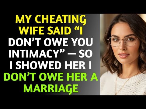 My Cheating Wife Said “I Don’t Owe You Intimacy” — So I Showed Her I Don’t Owe Her a Marriage..