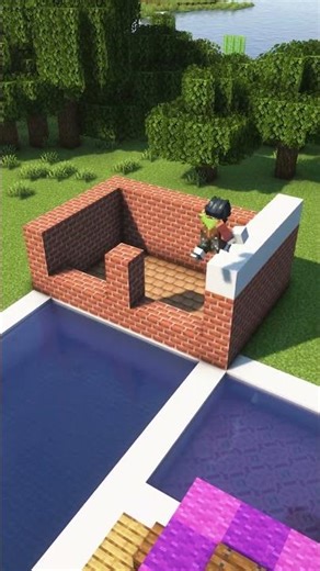 Minecraft Easy Swimming Pool💦 #shorts