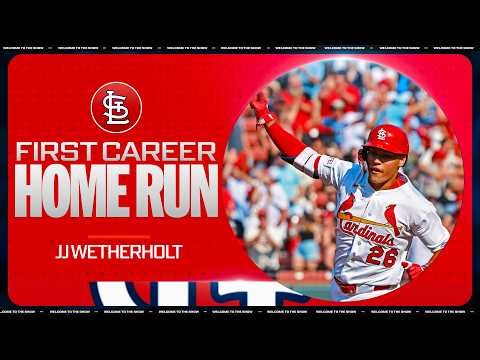 JJ Wetherholt hits his FIRST CAREER HOME RUN on Opening Day for the Cardinals! 🤩
