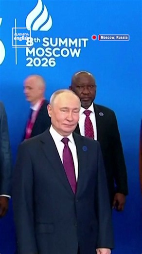 Russian President Vladimir Putin welcomes top representatives of countries attending the Gas Exporting Countries Forum in Moscow.