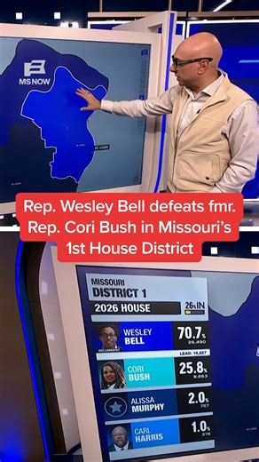 Rep. Wesley Bell defeats fmr. Rep. Cori Bush in Missouri's 1st House District