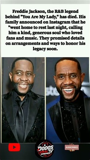 🖤 R&B LEGEND FREDDIE JACKSON HAS DIED 🕊️💔 HIS MUSIC & LEGACY WILL LIVE ON FOREVER. 🎶🙏🏾🖤#shorts "