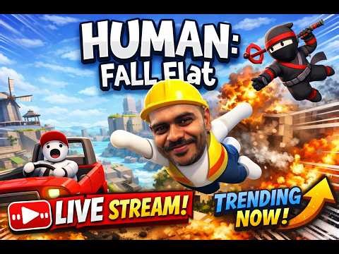 HUMAN FALL FLAT FUNNY GAMEPLAY 😂 | LIVE STREAM 🔴 | EPIC FAILS & CRAZY MOMENTS | Snehal Vagahasiya