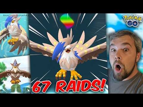 67 Shiny Mega Staraptor Raids & THIS Is What I Got! (Pokémon GO)