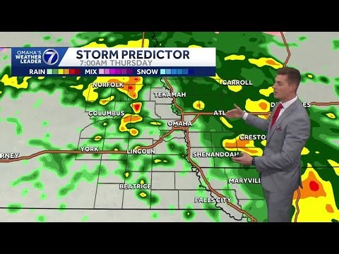 A chance of showers and storms in Omaha