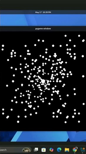 Made a warp speed effect using Python 😳 #python #pygame #space #animation #coding #developer #shorts