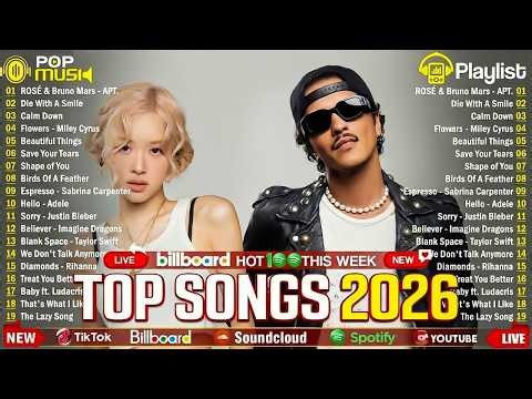 Bruno Mars, Adele, Ed Sheeran, Maroon 5, Dua Lipa, Rihanna, The Weeknd ❣ Billboard Top 50 This Week
