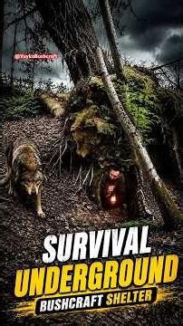 Ultimate Underground Bushcraft Survival Shelter 🔥 #bushcraft #survival #ytshorts #diy #camping #fyp