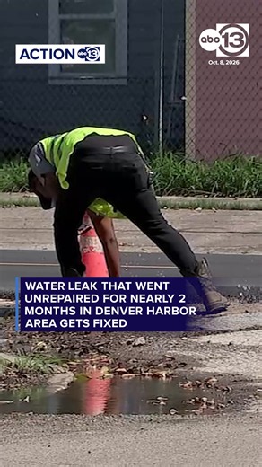 Residents say a water leak at Hershe and Lathrop streets went unrepaired for about two months until ABC13 started making calls Thursday.