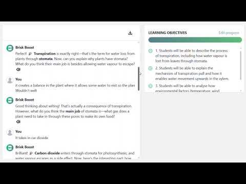 Interactive Science Learning Using AI